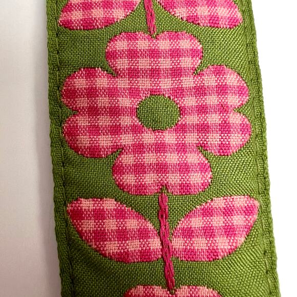 Vintage 90s Reversible Quilted Gingham Floral Belt Patchwork Cottagecore main image 2